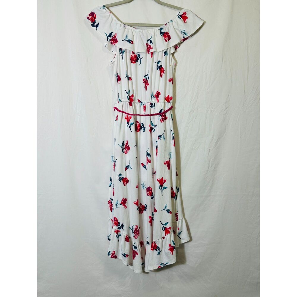 Paper Doll Girls Hi/Low Floral Romper Off The Shoulder Size 16 - Picture 2 of 5